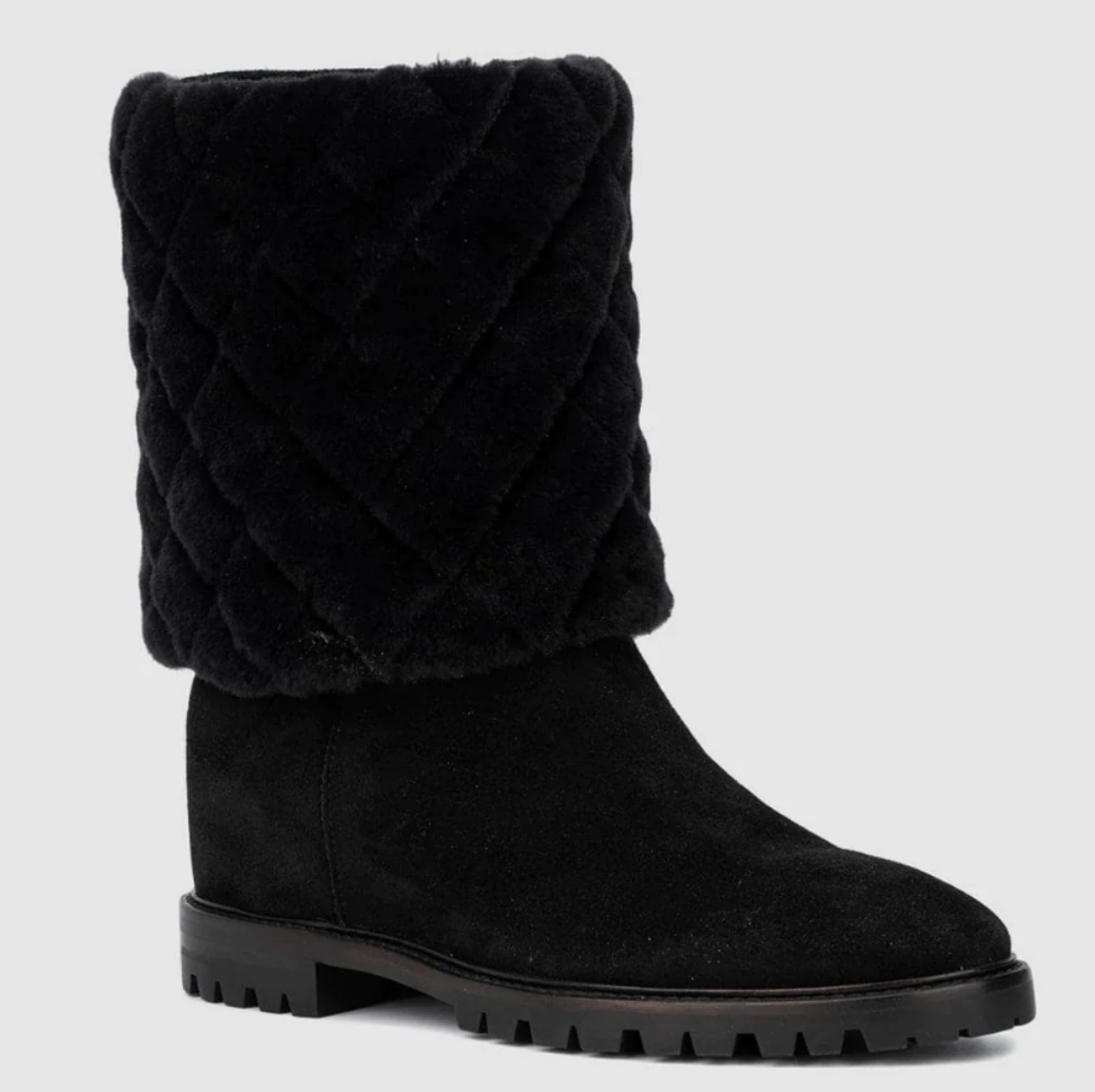 Casandra Aquatalia Waterproof Suede Shearling Boots 12M 🆕